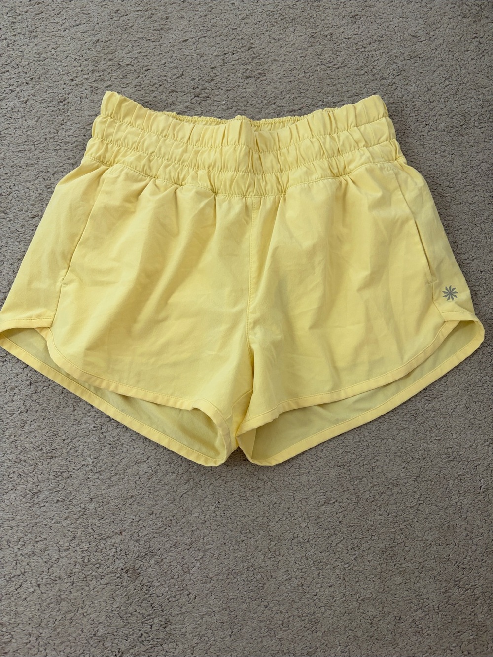 Athleta Yellow Girls' Active Elastic-Waist Shorts